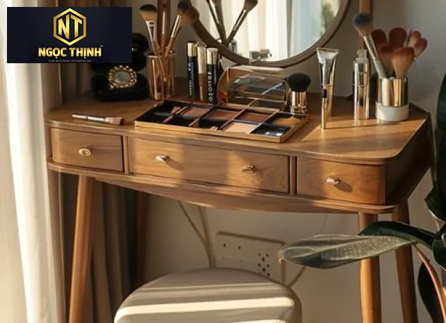 BÀN TRANG ĐIỂM GỖ SANG TRỌNG ĐƠN GIẢN - BTĐ09